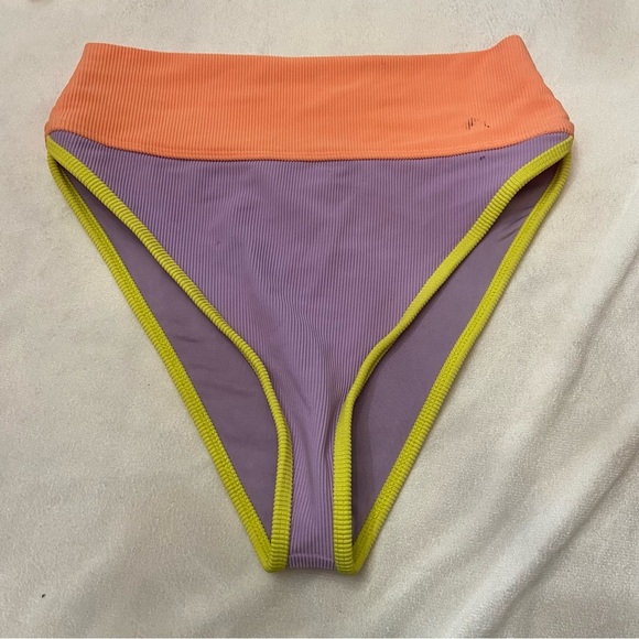 New! Beach Riot Emmy Purple Sundazed colorblock Bikini Bottom 3925 - Picture 2 of 10